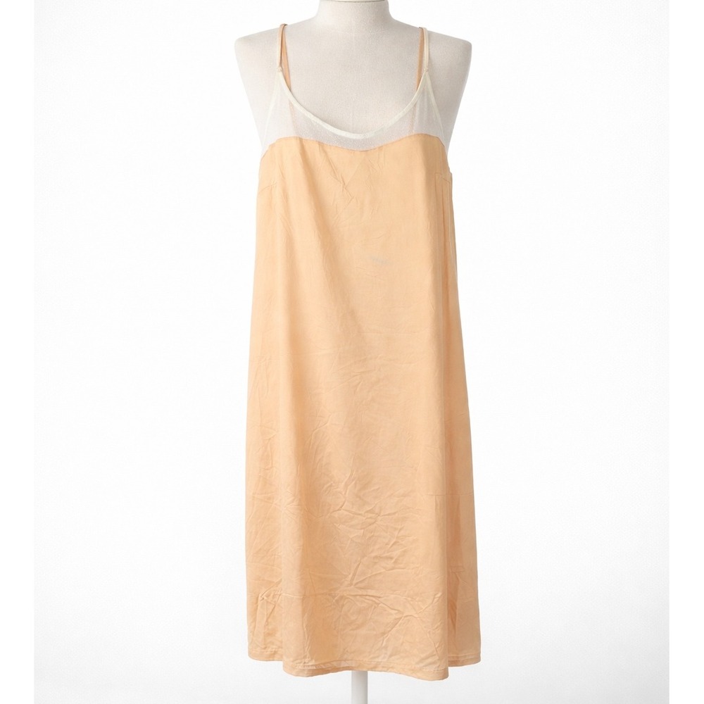 Fortnight Ara‎ Slip Dress Sz L Peach Lingerie Chemise Romantic Dainty Clean Girl